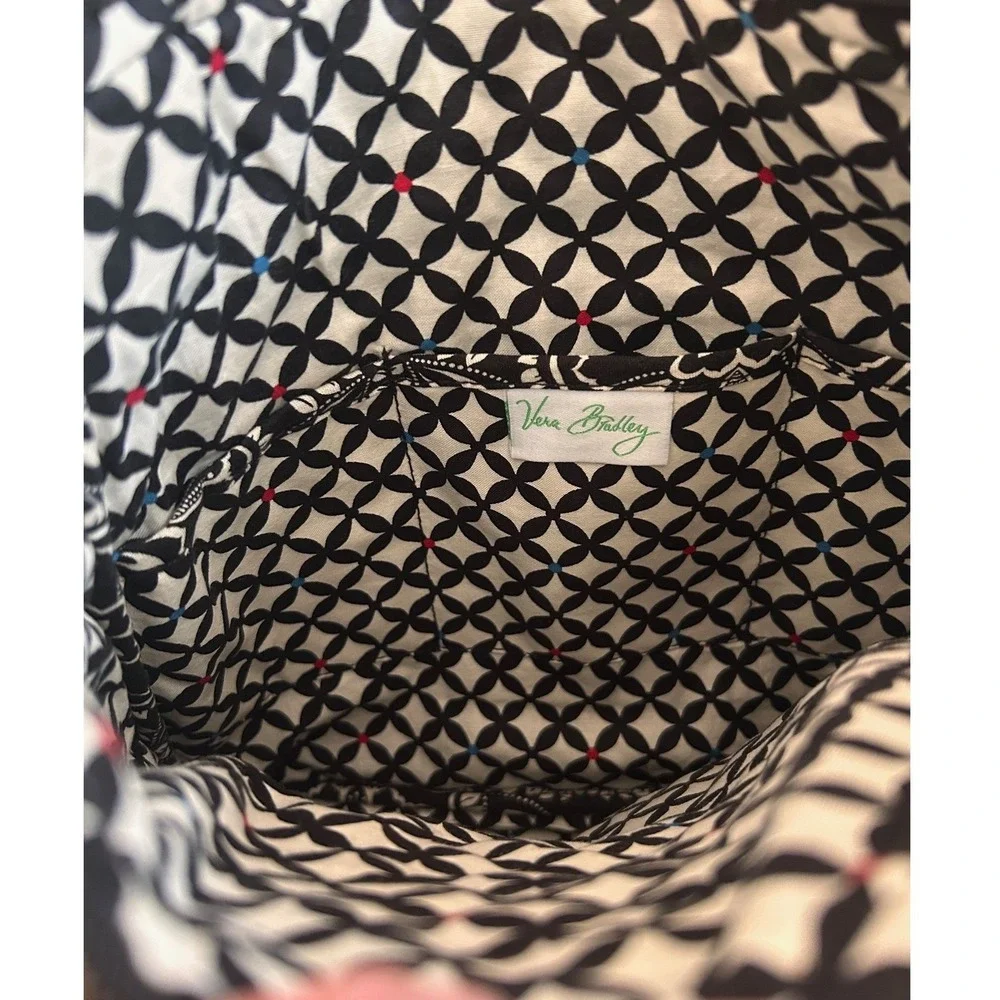 Vera Bradley Paisley in‎ Confidence Hipster Crossbody Bag Black White Quilted